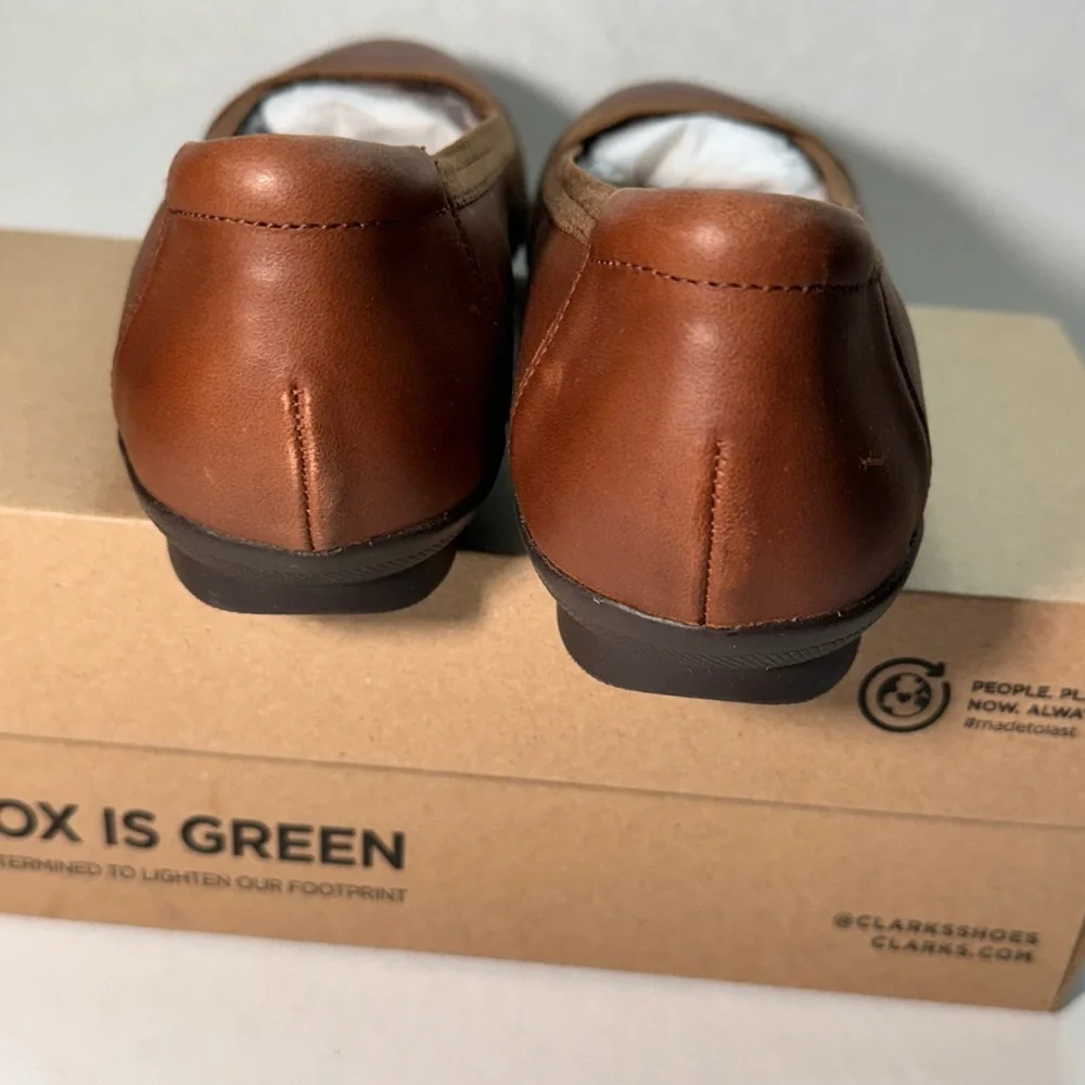 Clarks Collection Leather Ballet Flats - Sara Erin casual classic comfy vacation